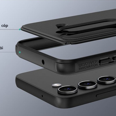 Ốp Lưng Nillkin Super Frosted Shield Pro Cho Samsung Galaxy S24 Ultra, S24 Plus, S24, S24 FE ốp chống sốc chống vân tay cực tốt – Hàng Chính Hãng