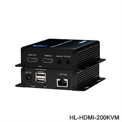 Bộ chuyển đổi hdmi sang lan 200m có USB Ho-Link HL-HDMI-200KVM (Ver 3.0.2) - Hàng Chính Hãng