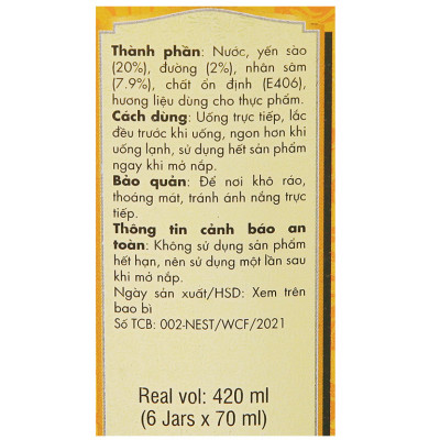 Lốc 6 lọ Yến sào win
