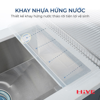 Kệ (giá) để chén bát HiVE DG Big 2 tầng inox 304