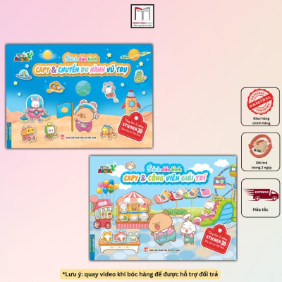 Sách - Dán Hình Capy - Tặng Kèm Phòng Sticker 3D - Combo 4 Cuốn - Minh Thắng