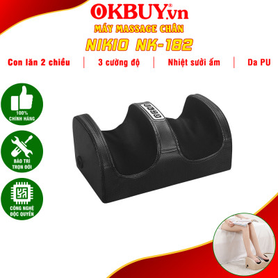 Máy massage lòng bàn chân, matxa bắp chân Nikio NK-182, mát xa bi xoay 360 độ và nhiệt hồng ngoại
