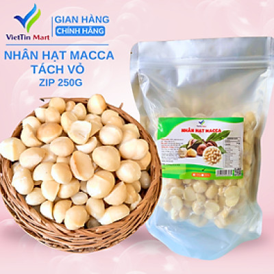 Nhân Hạt Macca Vỡ Đôi Zip Hút Chân Không VietTin Mart