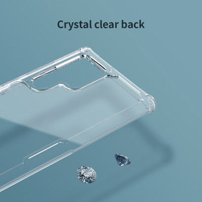 Ốp lưng Chống Ố Cho Samsung Galaxy S23 Ultra chính hãng Nillkin Nature TPU Pro Case Viền dẻo chống sốc, Lưng bằng MEKA không ố màu - hàng chính hãng