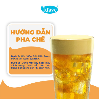 (Date T9/2025) Bột Milk Foam Trứng Muối LÚAVE 0.5KG - Chính Hãng