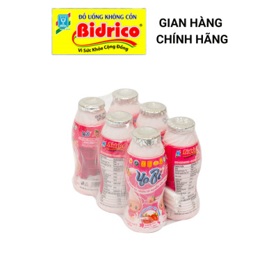 Sữa Chua Uống Tiệt Trùng Yobi Hương Cam / Hương Dâu ( Thùng 60 chai 100ml ) - Sản phẩm của Bidrico