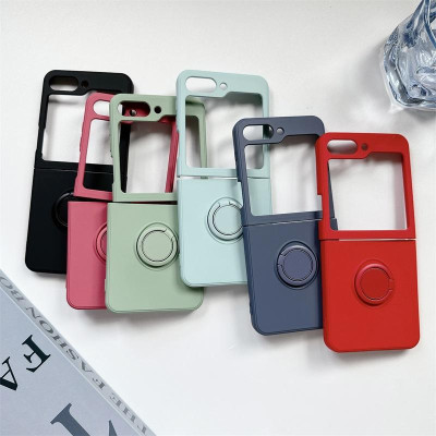 Ốp Lưng Silicon Cho Samsung Galaxy Z Flip 6 / Z Flip 5 Kèm Iring - BUM STORE GALAXY CASE