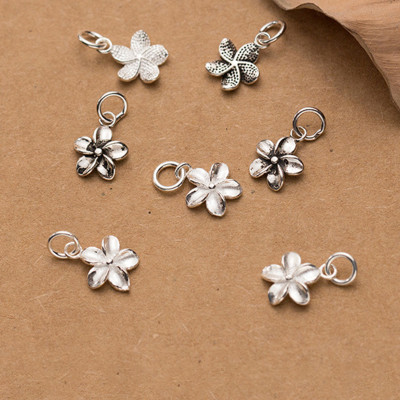 Combo 2 cái charm bạc hình hoa năm cánh treo - Ngọc Quý Gemstones