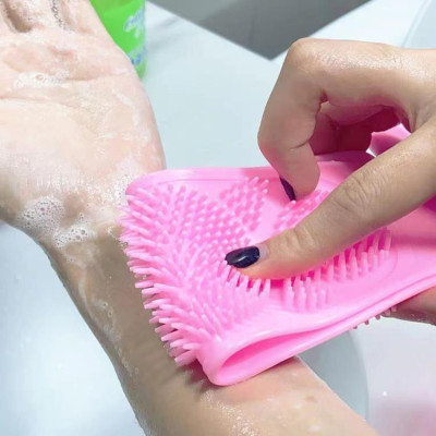 Dây  tắm chà lưng ,cọ lưng 2 mặt gai silicone ,chà chân tiện lợi tẩy tế bào chết ,phù hợp cho nam và nữ