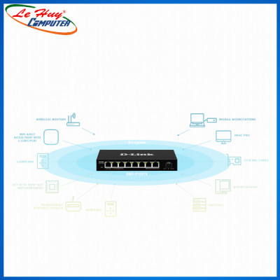 Bộ Chia Mạng Switch D-Link DMS-F109TS 8 Cổng 2.5G và 1 Cổng SFP+ - Hàng Chính Hãng