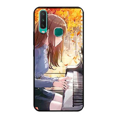 Ốp Lưng in cho Vivo Y17 Mẫu Nàng Đánh Đàn Piano - Hàng Chính Hãng