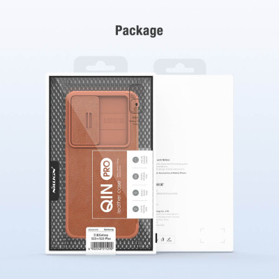 Case bao da chống sốc cho Samsung Galaxy S23 Plus / Galaxy S23+ trang bị nắp bảo vệ Camera hiệu Nillkin Qin Pro trang bị 2 ngăn đựng thẻ ATM Name Card, chất liệu da cao cấp, thiết kế thời trang cá tính - Hàng nhập khẩu