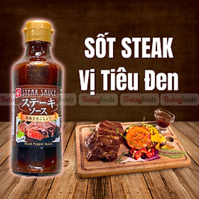 Sốt Steak Vị Tiêu Đen 225G - Sốt Bít Tết Nhật Bản tiện lợi dùng chấm, rưới