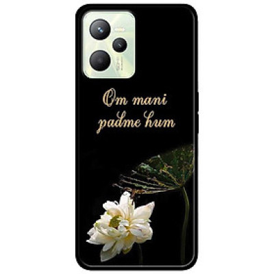Ốp lưng dành cho Realme C35 - Realme Narzo 50A Prime mẫu Om Mani Cánh Sen Trắng