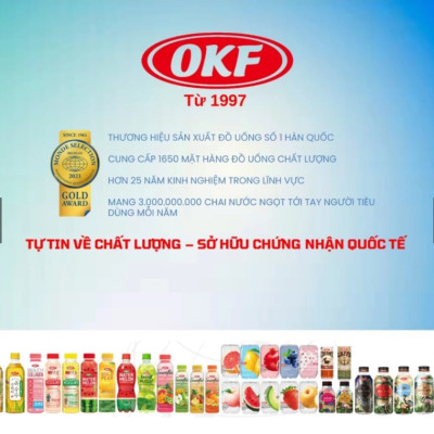 Nước ngọt có ga vị Dưa lưới 350ML OKF Hàn Quốc x 6 chai