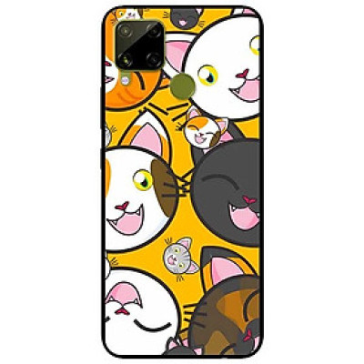 Ốp lưng dành cho Realme C15 mẫu Cặp Mèo Đáng Yêu