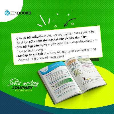 Bộ Sách Tiếng Anh Ielts Writing Journey (Tập 1,2) - Từ Cơ Bản Đến Band 8.0
