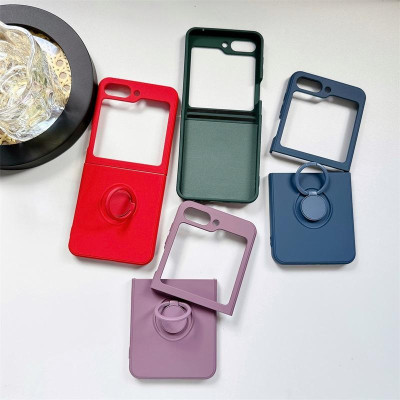 Ốp Lưng Silicon Cho Samsung Galaxy Z Flip 6 / Z Flip 5 Kèm Iring - BUM STORE GALAXY CASE