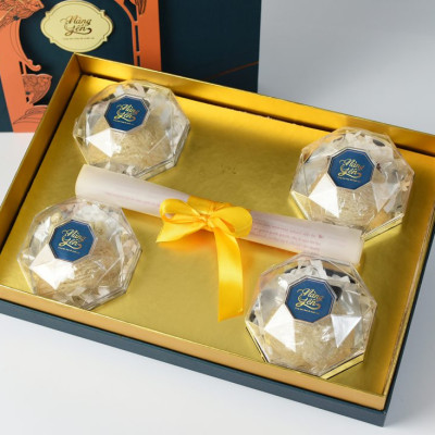 Yến sào Nàng Yến | Set quà cao cấp Hy Vọng - Thịnh (bao gồm tổ yến cùng nguyên liệu chọn lọc đi kèm) | Bộ quà tặng chăm sóc sức khỏe Sang trọng và tiện lợi 