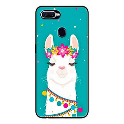 Ốp Lưng in cho Realme 2 Mẫu Cừu Nền Hoa - Hàng Chính Hãng
