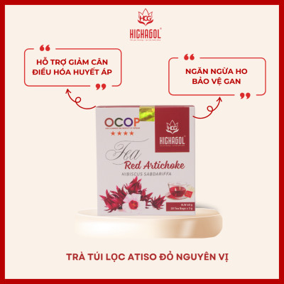 Trà Atiso đỏ nguyên vị Hichagol 100% từ thiên nhiên, hỗ trợ giảm cân, giảm cholesterol,...