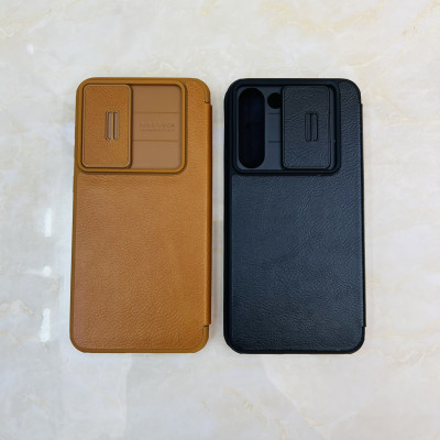 Bao da dành cho Galaxy S23 Plus Nillkin Qin- Hàng chính hãng