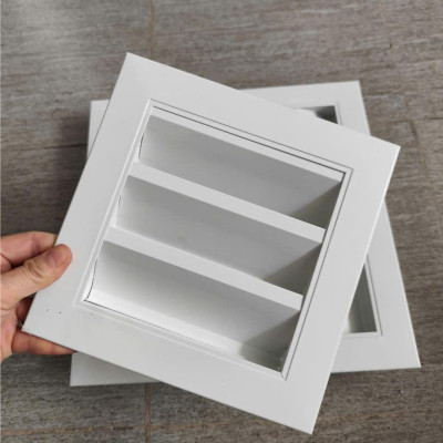 Miệng gió louver nan Z 250x250mm kèm lưới chắn côn trùng tránh hắt mưa