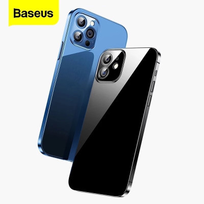 Ốp lưng trong suốt Baseus Simple Case dùng cho iPhone 12 mini / iPhone 12 / iPhone 12 Pro / iPhone 12 Promax (Ultra Slim, High Transparent, Soft TPU Silicone)_ Hàng Nhập Khẩu