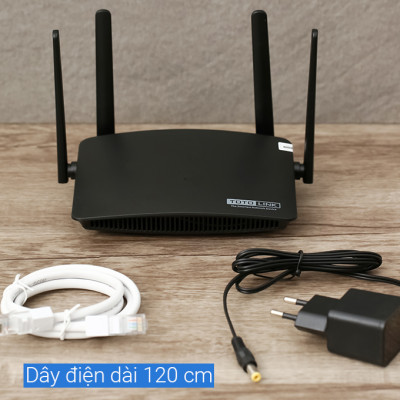 Bộ Phát Sóng Wifi Router Chuẩn AC1200 Totolink A720R Đen - Hàng chính hãng