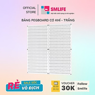 Bộ 2 Bảng treo dụng cụ Pegboard kim loại đứng 80×40cm - Chất liệu kim loại sơn tĩnh điện - Giúp lưu trữ dụng cụ trực quan, dễ tìm kiếm