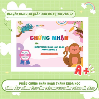 Sách - Học Toán Montessori 3 - Phát Triển Trí Tuệ 4+ - Megabook