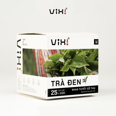 Trà đen túi lọc ViXi từ trà Shan Tuyết cổ thụ hộp 50g