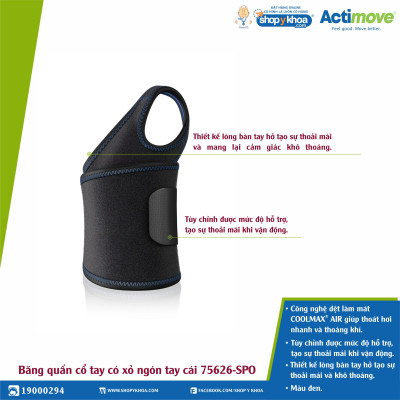 Băng quấn cổ tay có xỏ ngón tay cái 75626-SPO Actimove Wrist Support