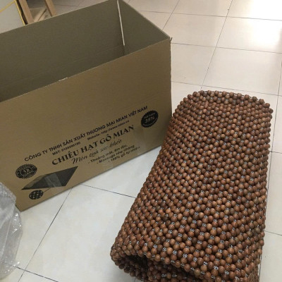 Chiếu Hạt Gỗ Hương Cao Cấp - Kích Thước 2,2mx2m hạt 1.6cm ( video , hình thật )