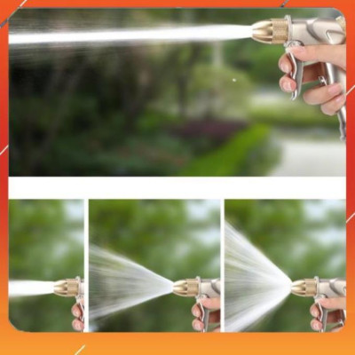 ️Evoucher Bộ dây vòi xịt nước rửa xe, tưới cây , tăng áp 3 lần, loại 7m,10m 206701 đầu đồng,cút đồng,+ mở chai