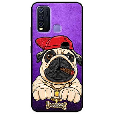 Ốp lưng dành cho Vivo Y30 - Y30i - Y50 mẫu Pulldog Hiphop Nền Tím