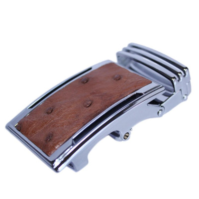 HT9424 - Đầu khóa da đà điểu Huy Hoàng da hột 4 phân đầu trắng màu nâu đỏ