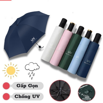 Ô  che nắng  , che mưa  có túi đựng nhỏ gọn   , màu sắc sang trọng   phủ lớp chống tia UV  xếp gọn tiện dụng , đi dạo dã ngoại , bảo vệ sức khỏe khi trời mưa nắng 