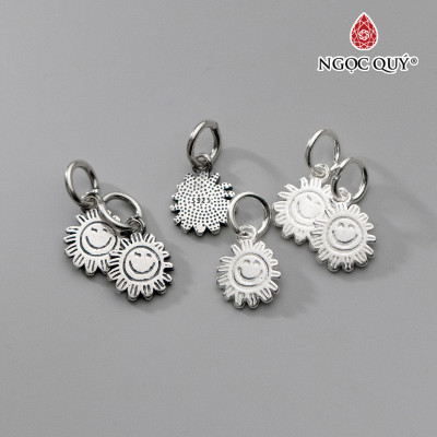 Charm bạc treo hình mặt trời cười - Ngọc Quý Gemstones