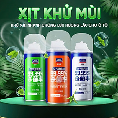 Chai Xịt Khử Mùi Khử Khuẩn Tự Động KC 99,98% – Dùng Cho Ô Tô, Điều Hòa, Phòng Ngủ Cực Hiệu Quả