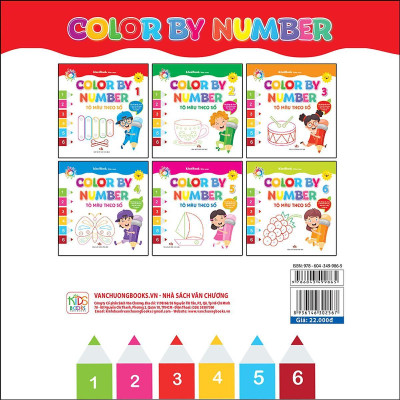 Sách - Color By Number - Tô Màu Theo Số 1 - Chính Thông Book