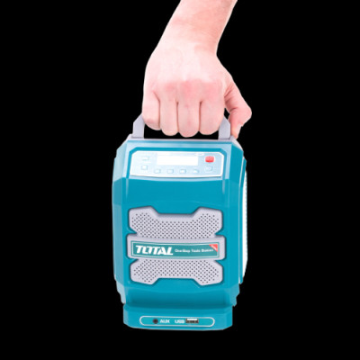 RADIO CÔNG TRƯỜNG PIN 20V (BLUETOOTH 4.0) (KHÔNG BAO GỒM PIN VÀ SẠC) TOTAL TJRLI2001 - HÀNG CHÍNH HÃNG