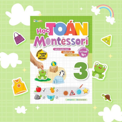 Sách - Học Toán Montessori 3 - Phát Triển Trí Tuệ 4+ - Megabook