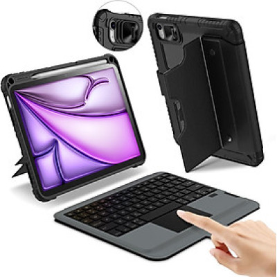 Bao Da Kèm Bàn Phím cho iPad Air 6 11 inch / iPad Air 6 13 inch 2024 Nillkin Bumper Combo Case Keyboard - Hàng Chính Hãng