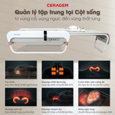 Giường mát xa/massage nhiệt Ceragem Master V4 màu trắng