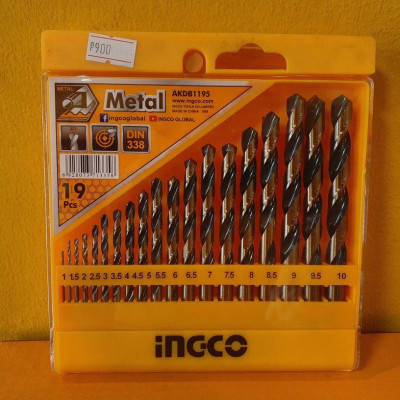 BỘ MŨI KHOAN KIM LOẠI 19 CHI TIẾT INGCO AKDB1195 - HÀNG CHÍNH HÃNG