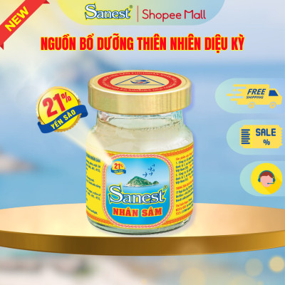  NEW [ Combo 20 lọ] Nước Yến sào Khánh Hòa Sanest 21% - Nhân Sâm