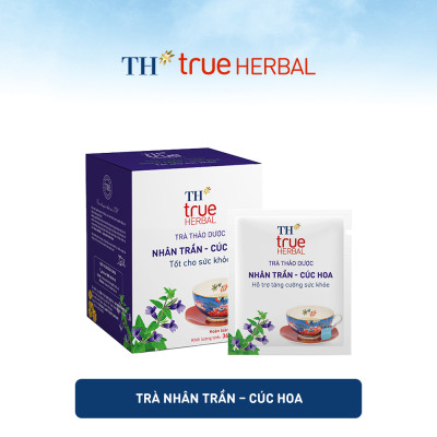 Bộ 4 hộp trà thảo dược TH true HERBAL Giảo cổ lam – Linh chi, Nhân trần – Cúc hoa, Lạc tiên – Tâm sen & Tía tô – Gừng (80 gói)