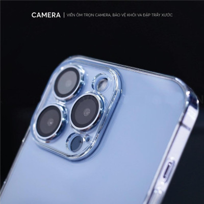 Ốp lưng Memumi trong Siêu mỏng bảo vệ camera cho IPhone 16 Pro Max / 15 Plus / 14 /13 . Super Slim Clear Case - Hàng chính hãng