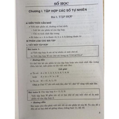 Sách - Phân loại và giải chi tiết các dạng bài tập Toán 6 tập 1